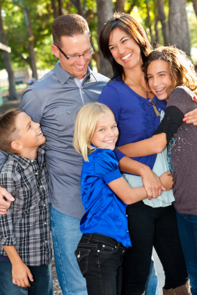 Healthy, emotional, touchy-feely love for husband and children